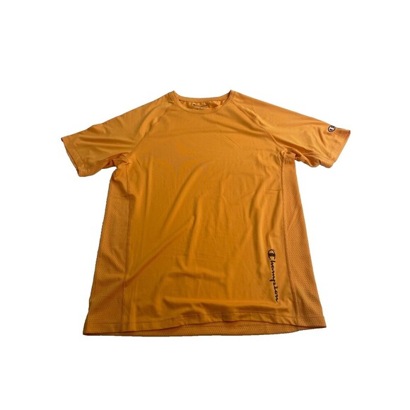 CHAMPION Authentic Atleticwear Yellow T-Shirt‎ Size Medium Breathable Mens New - Picture 1 of 16
